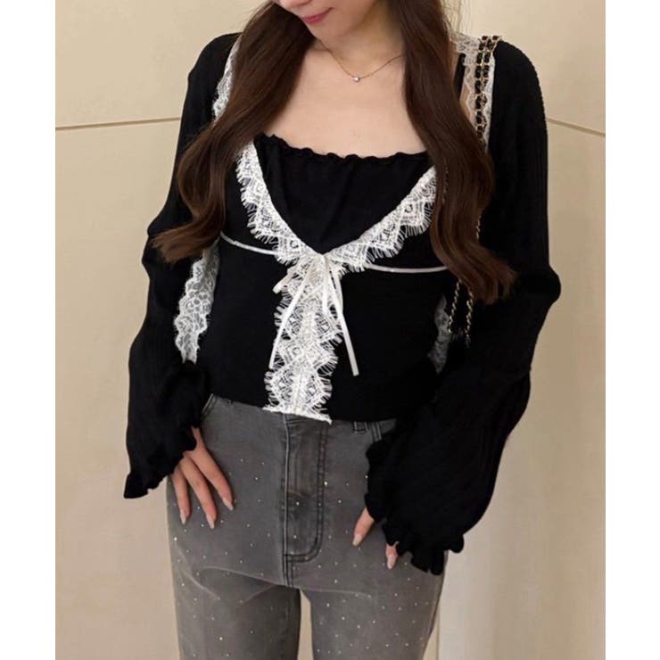 【one after another】レースニットビスチェ | NICE CLAUP / OLIVE des OLIVE　OUTLET | 詳細画像31 