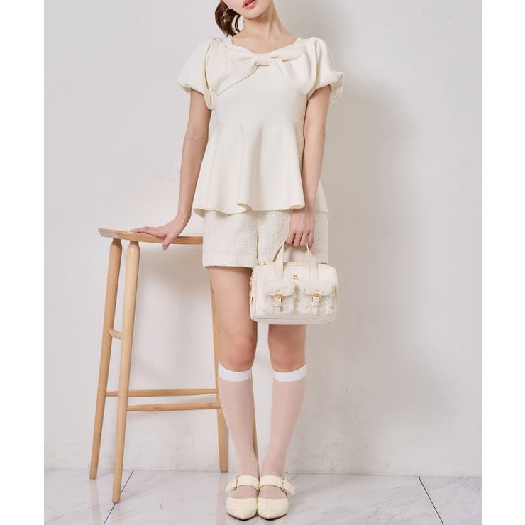 【one after another】肩リボンニット | NICE CLAUP / OLIVE des OLIVE　OUTLET | 詳細画像5 