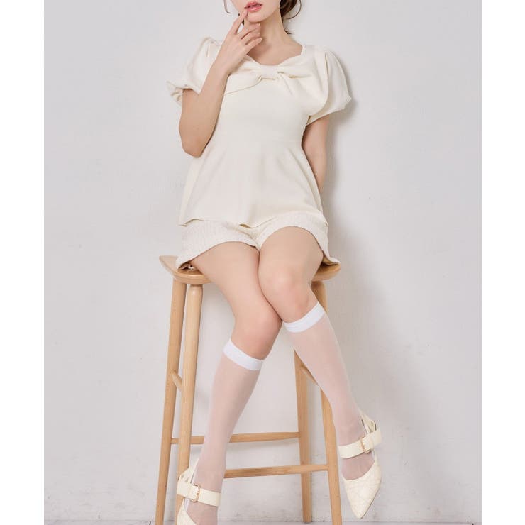 【one after another】肩リボンニット | NICE CLAUP / OLIVE des OLIVE　OUTLET | 詳細画像6 