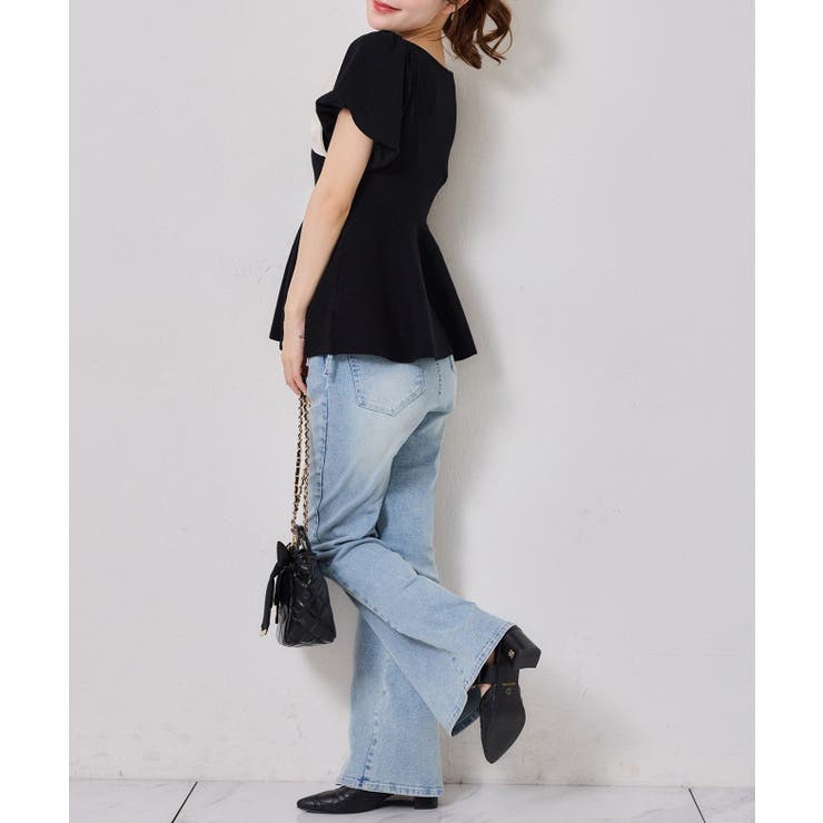 【one after another】肩リボンニット | NICE CLAUP / OLIVE des OLIVE　OUTLET | 詳細画像15 