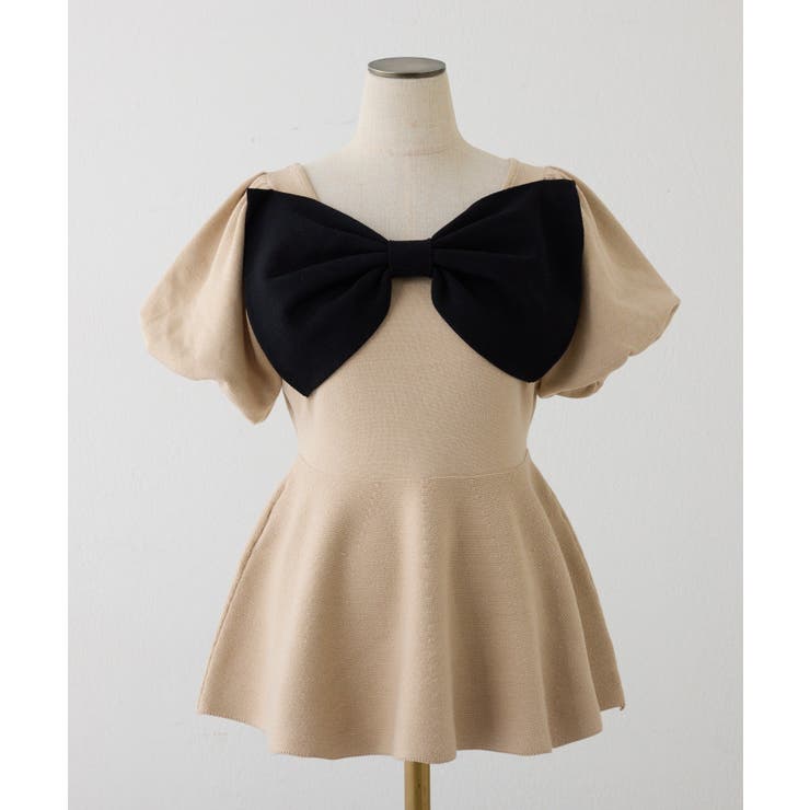 【one after another】肩リボンニット | NICE CLAUP / OLIVE des OLIVE　OUTLET | 詳細画像16 
