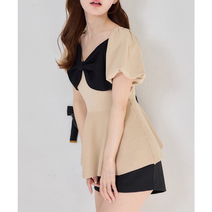 【one after another】肩リボンニット | NICE CLAUP / OLIVE des OLIVE　OUTLET | 詳細画像17 