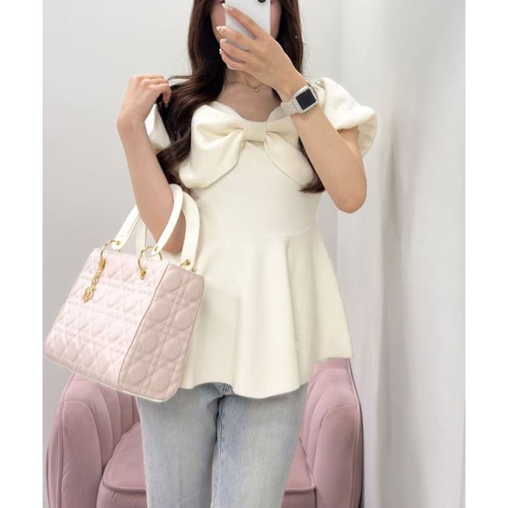 【one after another】肩リボンニット | NICE CLAUP / OLIVE des OLIVE　OUTLET | 詳細画像34 