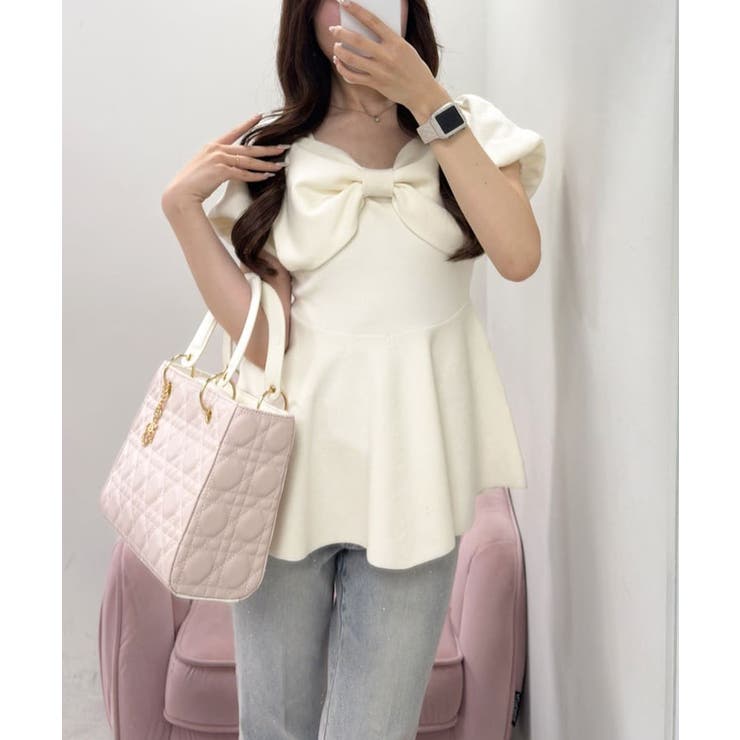 【one after another】肩リボンニット | NICE CLAUP / OLIVE des OLIVE　OUTLET | 詳細画像35 