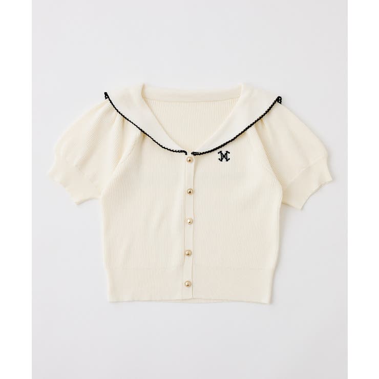 【one after another】セーラー半袖ニット | NICE CLAUP / OLIVE des OLIVE　OUTLET | 詳細画像2 