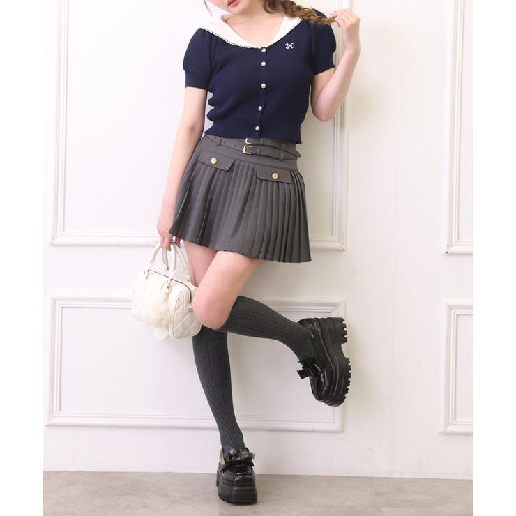 【one after another】セーラー半袖ニット | NICE CLAUP / OLIVE des OLIVE　OUTLET | 詳細画像16 