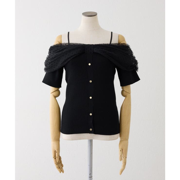 【one after another】リボンチュールニット | NICE CLAUP / OLIVE des OLIVE　OUTLET | 詳細画像12 