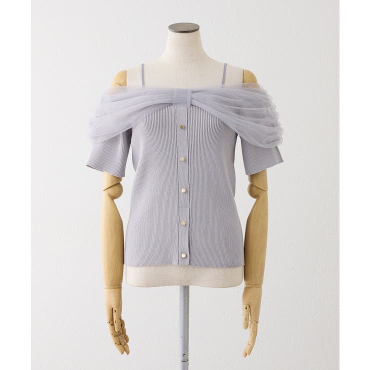 【one after another】リボンチュールニット | NICE CLAUP / OLIVE des OLIVE　OUTLET | 詳細画像17 