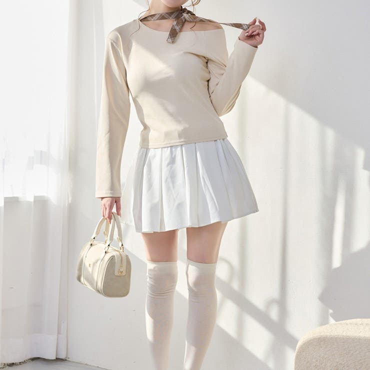 【one after another】リボンタイ ワンショルカットトップス | NICE CLAUP / OLIVE des OLIVE　OUTLET | 詳細画像5 