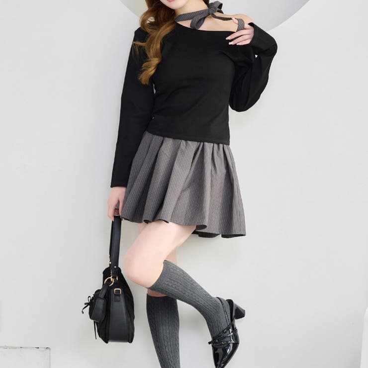 【one after another】リボンタイ ワンショルカットトップス | NICE CLAUP / OLIVE des OLIVE　OUTLET | 詳細画像23 