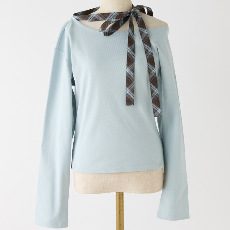 【one after another】リボンタイ ワンショルカットトップス | NICE CLAUP / OLIVE des OLIVE　OUTLET | 詳細画像8 