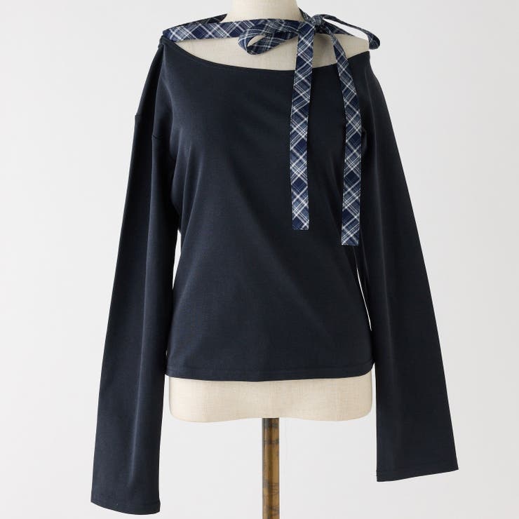 【one after another】リボンタイ ワンショルカットトップス | NICE CLAUP / OLIVE des OLIVE　OUTLET | 詳細画像14 