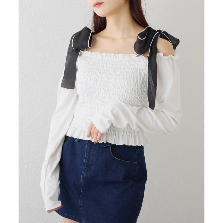 【one after another】肩リボンシャーリングトップス | NICE CLAUP / OLIVE des OLIVE　OUTLET | 詳細画像27 