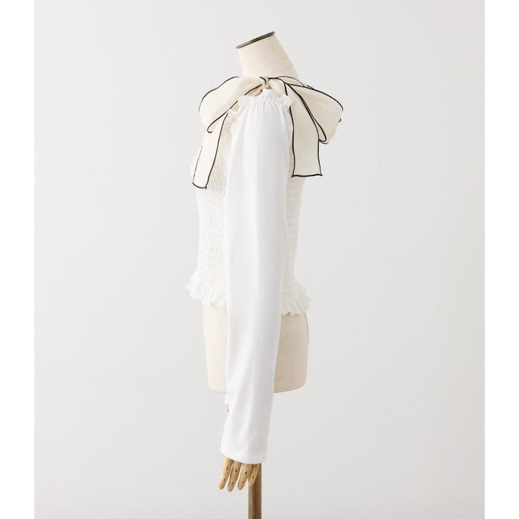 【one after another】肩リボンシャーリングトップス | NICE CLAUP / OLIVE des OLIVE　OUTLET | 詳細画像21 