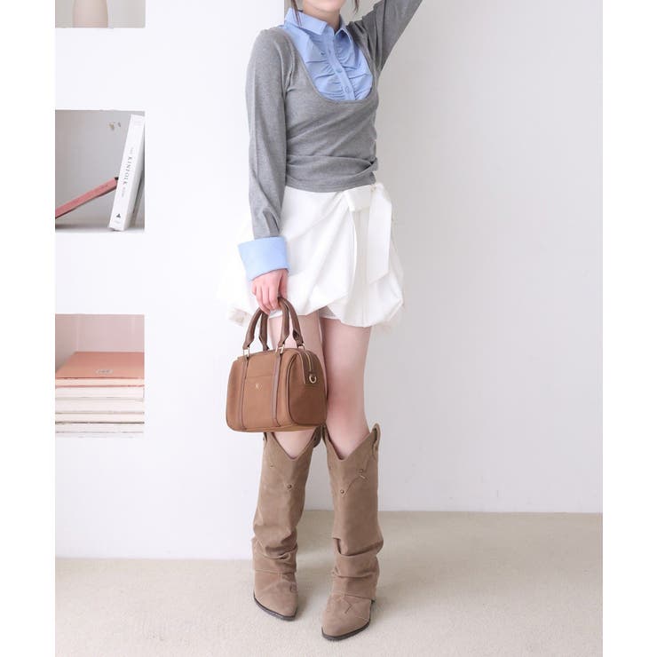 【one after another】ロゴ刺繡レイヤードトップス | NICE CLAUP / OLIVE des OLIVE　OUTLET | 詳細画像19 