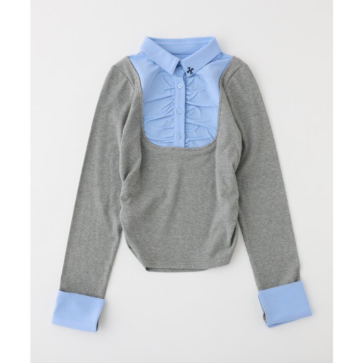 【one after another】ロゴ刺繡レイヤードトップス | NICE CLAUP / OLIVE des OLIVE　OUTLET | 詳細画像16 