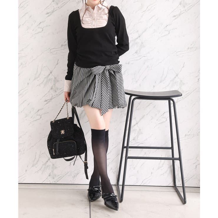 【one after another】ロゴ刺繡レイヤードトップス | NICE CLAUP / OLIVE des OLIVE　OUTLET | 詳細画像35 