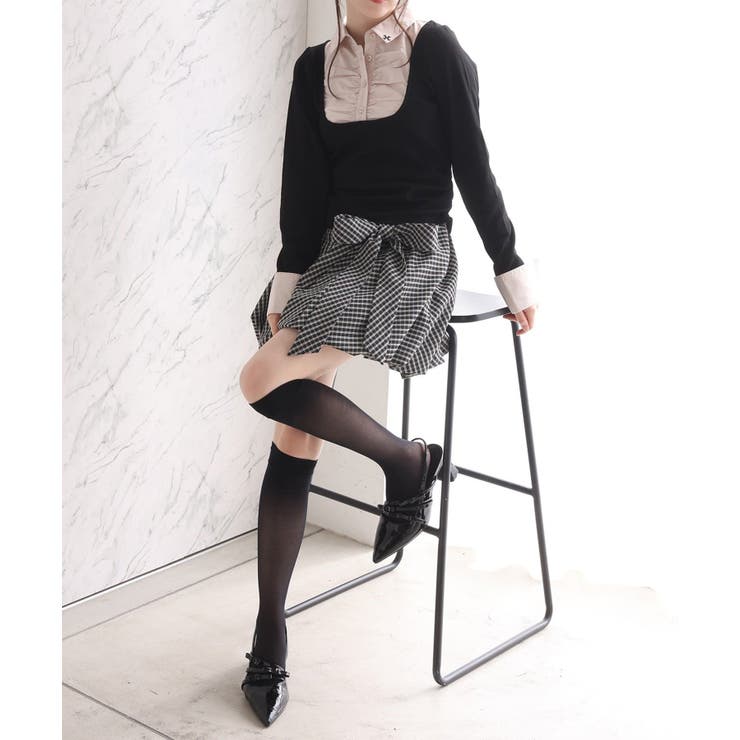 【one after another】ロゴ刺繡レイヤードトップス | NICE CLAUP / OLIVE des OLIVE　OUTLET | 詳細画像36 