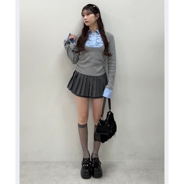 【one after another】ロゴ刺繡レイヤードトップス | NICE CLAUP / OLIVE des OLIVE　OUTLET | 詳細画像46 