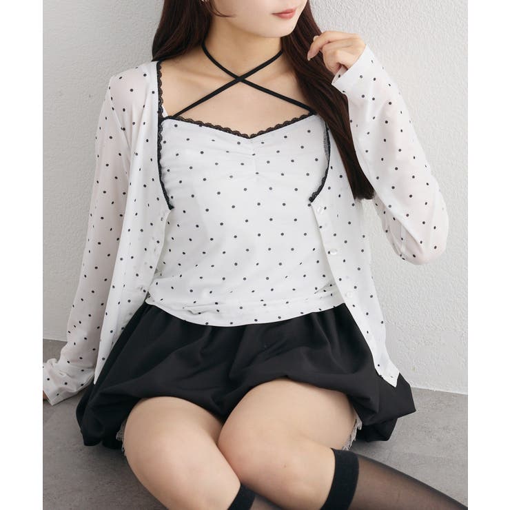 【one after another】ビスチェsetドロストカーディガン | NICE CLAUP / OLIVE des OLIVE　OUTLET | 詳細画像4 