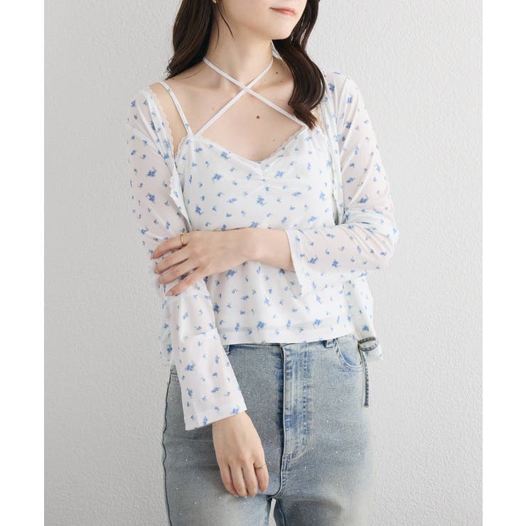 柄3 | 【one after another】ビスチェsetドロストカーディガン | NICE CLAUP / OLIVE des OLIVE　OUTLET