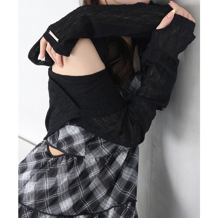 【one after another】ロゴプレート付きフーディーボレロ | NICE CLAUP / OLIVE des OLIVE　OUTLET | 詳細画像11 