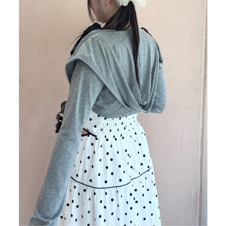 【one after another】ロゴプレート付きフーディーボレロ | NICE CLAUP / OLIVE des OLIVE　OUTLET | 詳細画像19 