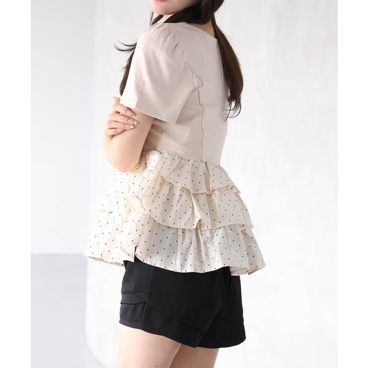 【one after another】裾フリルトップス | NICE CLAUP / OLIVE des OLIVE　OUTLET | 詳細画像4 