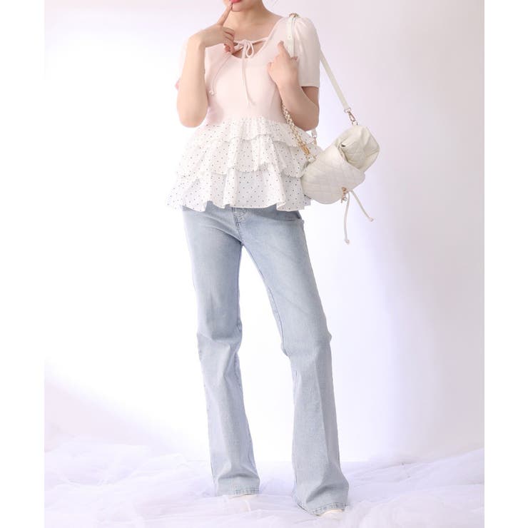 【one after another】裾フリルトップス | NICE CLAUP / OLIVE des OLIVE　OUTLET | 詳細画像12 