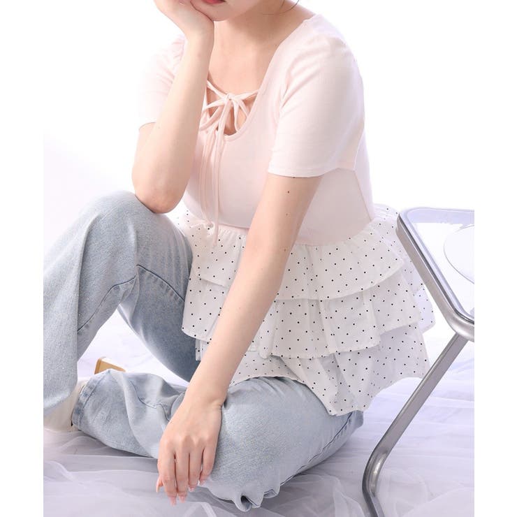 【one after another】裾フリルトップス | NICE CLAUP / OLIVE des OLIVE　OUTLET | 詳細画像9 