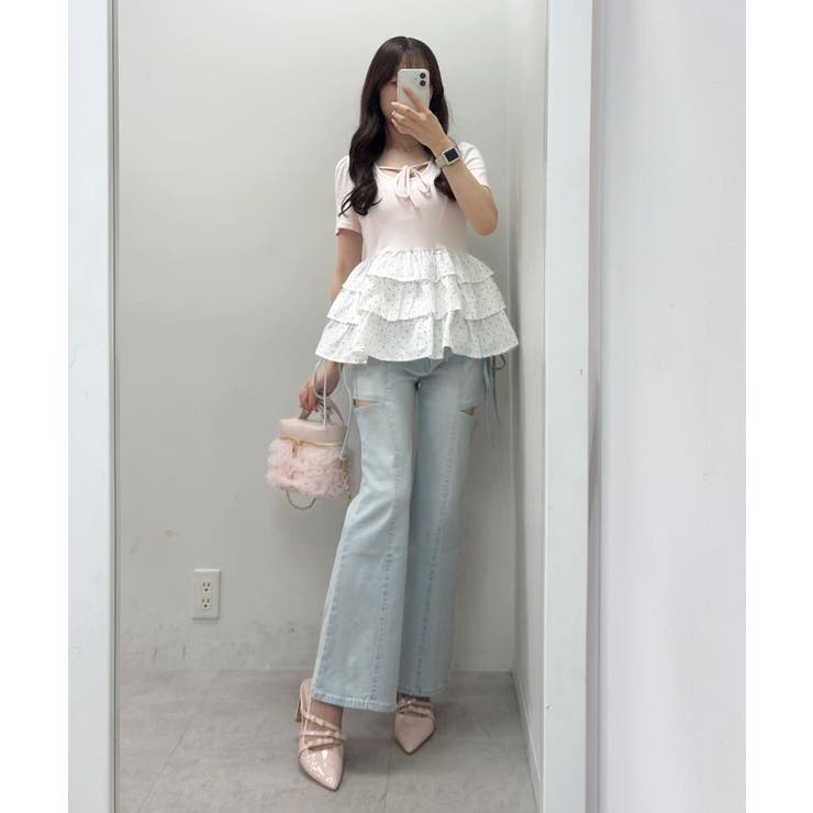 【one after another】裾フリルトップス | NICE CLAUP / OLIVE des OLIVE　OUTLET | 詳細画像26 