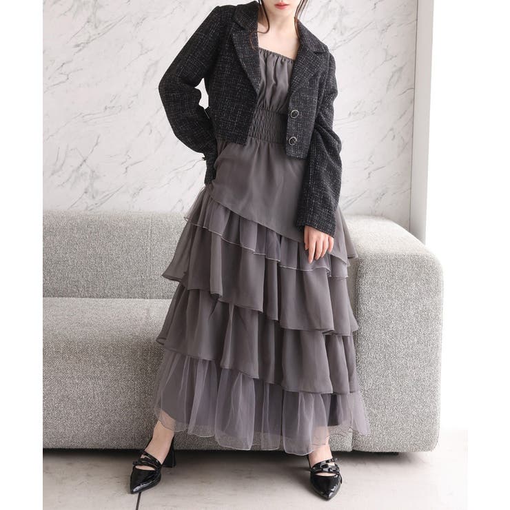 【one after another】サイドベルトツイードショートジャケット | NICE CLAUP / OLIVE des OLIVE　OUTLET | 詳細画像28 