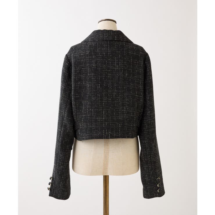【one after another】サイドベルトツイードショートジャケット | NICE CLAUP / OLIVE des OLIVE　OUTLET | 詳細画像33 