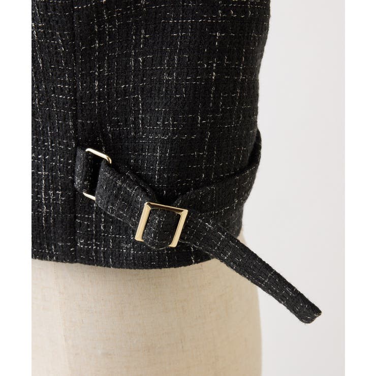 【one after another】サイドベルトツイードショートジャケット | NICE CLAUP / OLIVE des OLIVE　OUTLET | 詳細画像34 