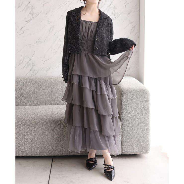 【one after another】サイドベルトツイードショートジャケット | NICE CLAUP / OLIVE des OLIVE　OUTLET | 詳細画像29 