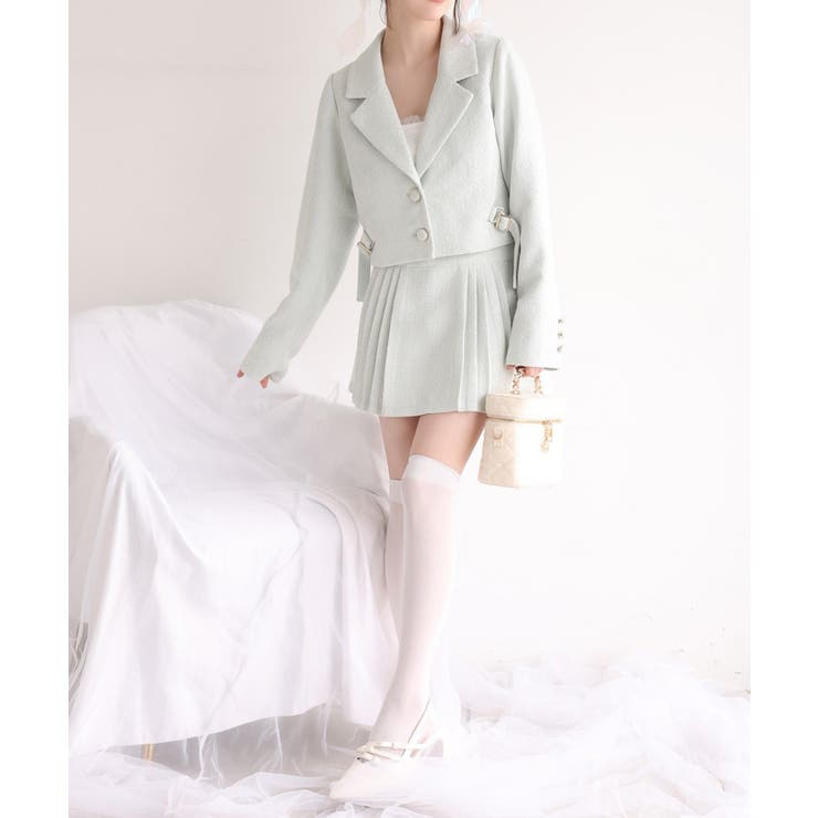 【one after another】サイドベルトツイードショートジャケット | NICE CLAUP / OLIVE des OLIVE　OUTLET | 詳細画像19 