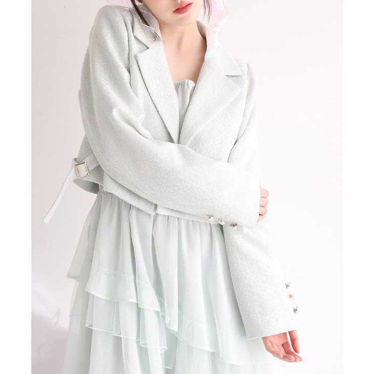 【one after another】サイドベルトツイードショートジャケット | NICE CLAUP / OLIVE des OLIVE　OUTLET | 詳細画像17 