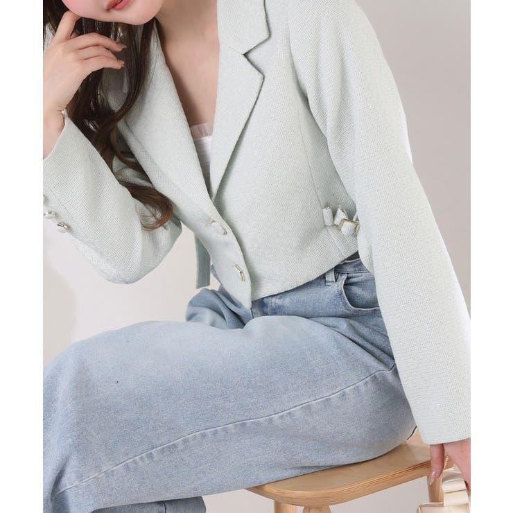 ミント | 【one after another】プレミアムツイードジャケット | NICE CLAUP / OLIVE des OLIVE　OUTLET
