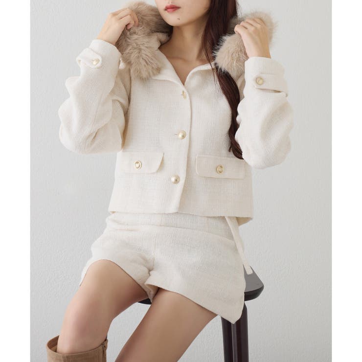 【one after another】【セットアップ可能】フェイクファーフード付… | NICE CLAUP / OLIVE des OLIVE　OUTLET | 詳細画像29 