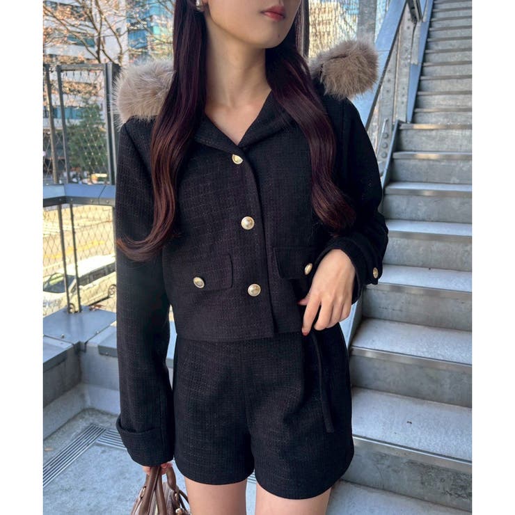 【one after another】【セットアップ可能】フェイクファーフード付… | NICE CLAUP / OLIVE des OLIVE　OUTLET | 詳細画像1 