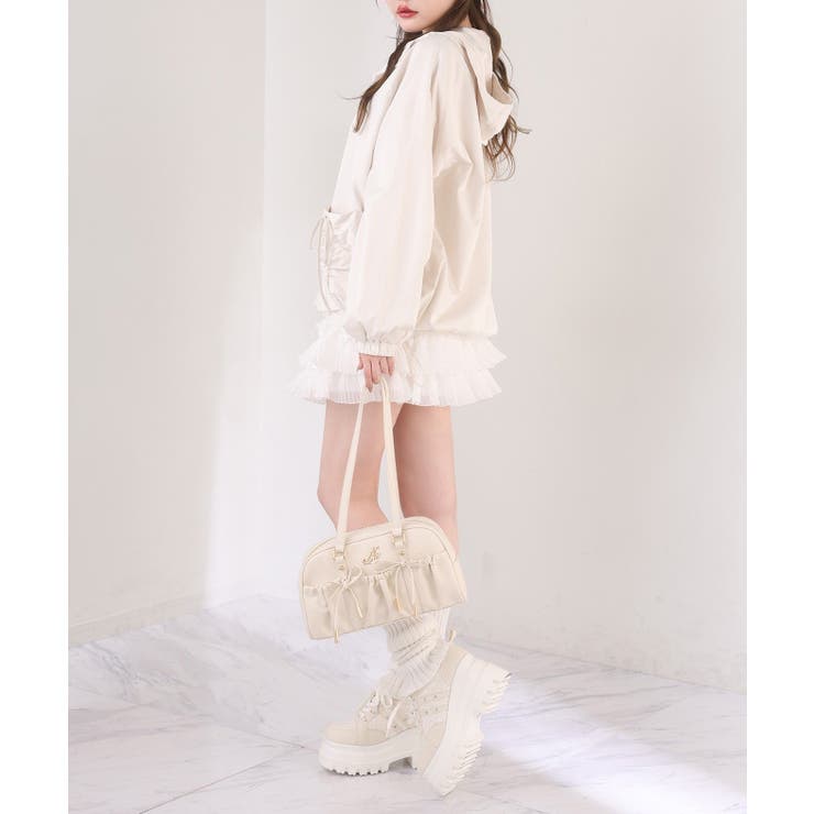 【one after another】ドロストリボンポケット付きマウンテンパーカ… | NICE CLAUP / OLIVE des OLIVE　OUTLET | 詳細画像4 