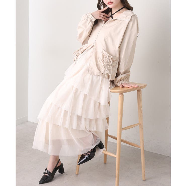 【one after another】ドロストリボンポケット付きマウンテンパーカ… | NICE CLAUP / OLIVE des OLIVE　OUTLET | 詳細画像35 