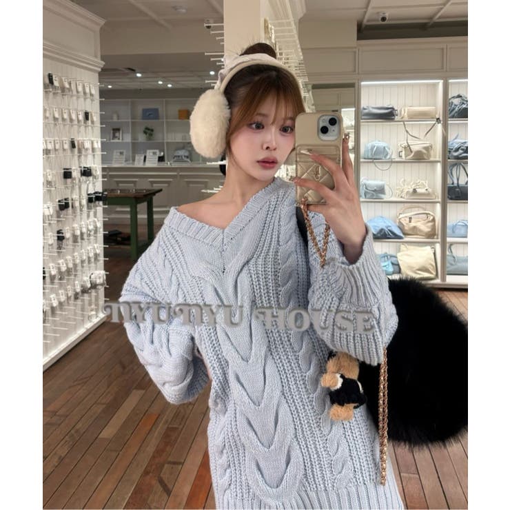 【one after another】ケーブルミニワンピース | NICE CLAUP / OLIVE des OLIVE　OUTLET | 詳細画像32 