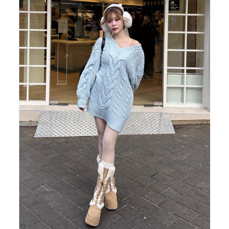 【one after another】ケーブルミニワンピース | NICE CLAUP / OLIVE des OLIVE　OUTLET | 詳細画像34 