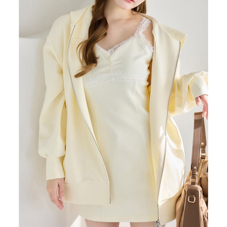 イエロー | 【one after another】【セットアップ可能】レース付きカットキャミ… | NICE CLAUP / OLIVE des OLIVE　OUTLET