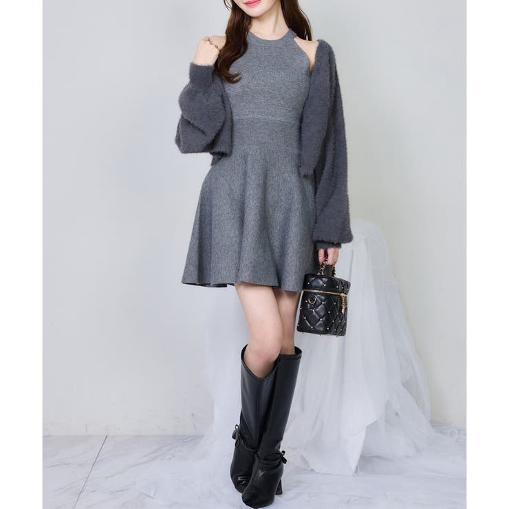 one after another】2wayフェザーカーデSET後ろリボンニッ…[品番 one after another】2wayフェザーカーデSET後ろリボンニッ…[品番