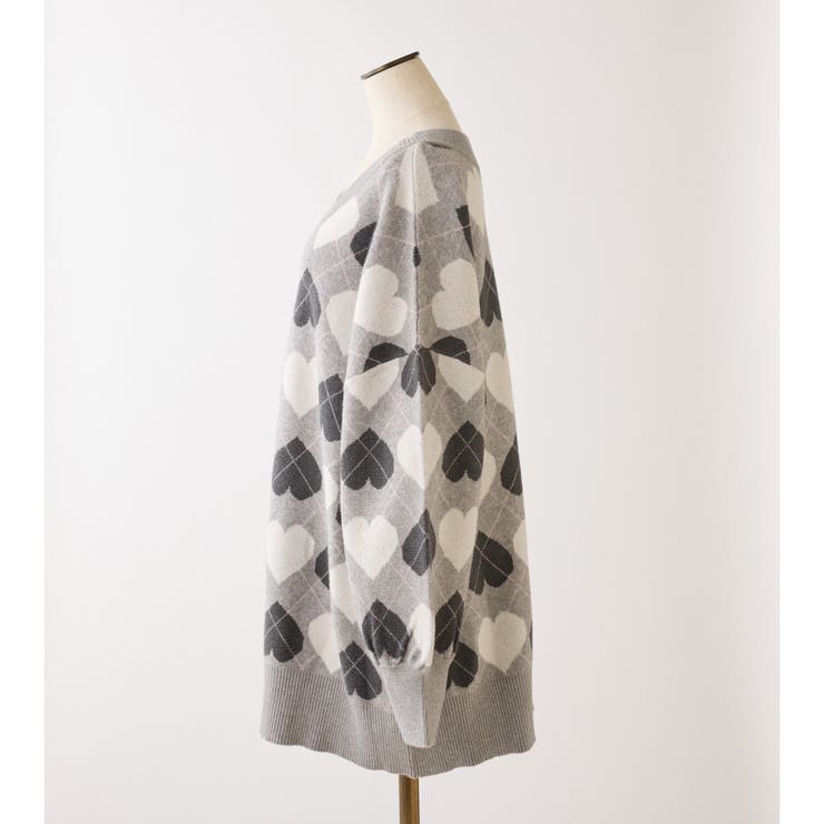 【one after another】ハートアーガイルニットミニワンピ | NICE CLAUP / OLIVE des OLIVE　OUTLET | 詳細画像16 