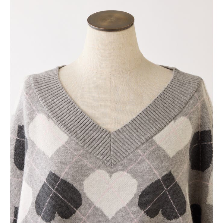 【one after another】ハートアーガイルニットミニワンピ | NICE CLAUP / OLIVE des OLIVE　OUTLET | 詳細画像18 