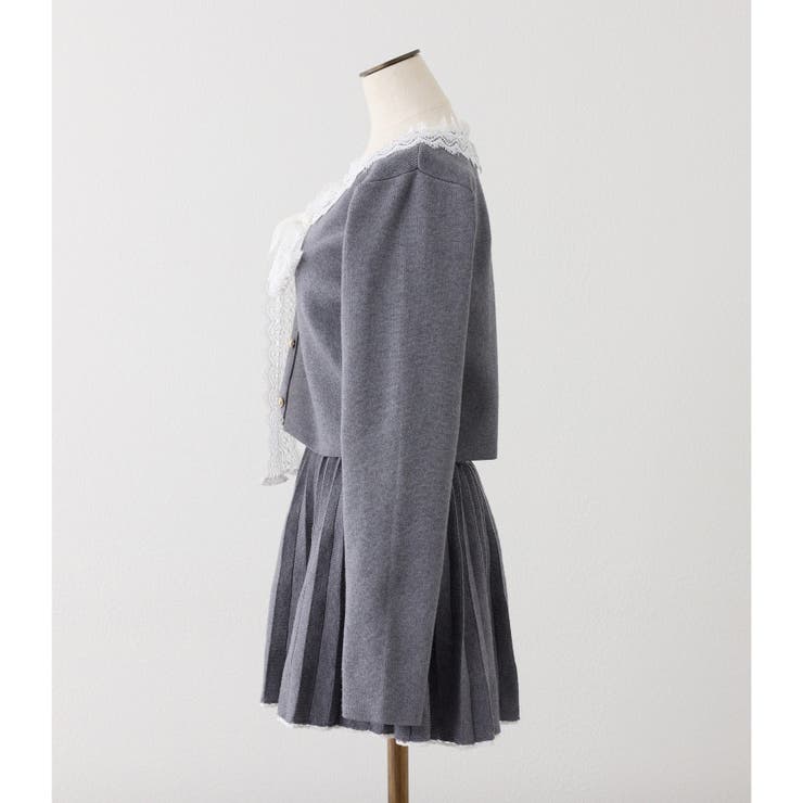 【one after another】レースボウタイニットセットアップ | NICE CLAUP / OLIVE des OLIVE　OUTLET | 詳細画像17 