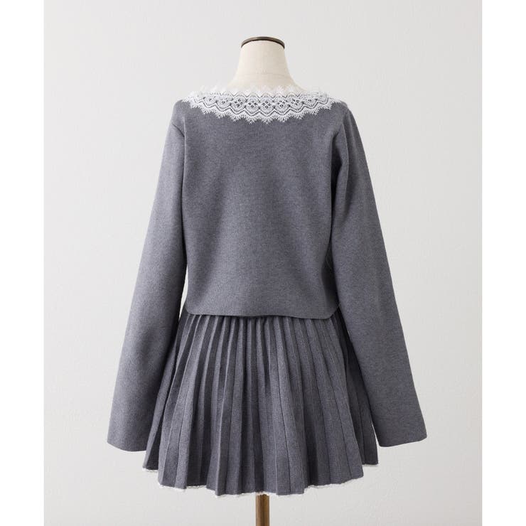 【one after another】レースボウタイニットセットアップ | NICE CLAUP / OLIVE des OLIVE　OUTLET | 詳細画像18 